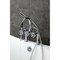 Kingston Brass 7" Center Deck-Mount Clawfoot Tub Faucet with Knurled Handle and Hand Shower, Polished Chrome AE8101RKX - alternate 2