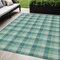 Homeroots 5' X 8' Blue And Green Plaid Washable Indoor Outdoor Area Rug 601435 - alternate 1