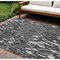 Homeroots 8' X 10' Gray And Ivory Abstract Washable Indoor Outdoor Area Rug 612668 - alternate 1