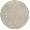 Homeroots 8' Beige And Ivory Round Geometric Washable Indoor Outdoor Area Rug 594973 - alternate 3