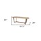Homeroots 92" Natural And Brown Solid Wood Trestle Base Dining Table 380479 - alternate 3