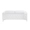 Homeroots 70" White And Silver Metallic Top Grain Leather Loveseat 534098 - alternate 6