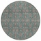 Homeroots 8' Teal Blue Beige And Taupe Round Floral Washable Indoor Outdoor Area Rug 582310 - alternate 3