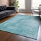 Homeroots 3' X 5' Aqua Teal Blue And Gray Abstract Washable Indoor Outdoor Area Rug 587254 - alternate 4