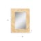 Homeroots 40" Light Brown Wood Accent Mirror 632798 - alternate 2
