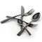 Megachef Baily 20 Piece Flatware Utensil Set, Stainless Steel Service for 4 in Black MCFW-BAILY-BLACK - alternate 3
