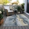Homeroots 3' X 5' Graphite And Gold Abstract Washable Indoor Outdoor Area Rug 618502 - alternate 4