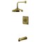 Kingston Brass Single-Handle Pressure Balanced Tub and Shower Faucet, Antique Brass KB6143CML - alternate 1