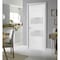 Sartodoors Solid French Door Frosted Glass 2 lites, Lucia 4010 White Silk, Single Regular Panel Frame Trims Ha LUCIA4010ID-WS-3696 - alternate 3
