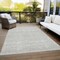 Homeroots 5' X 8' Beige And Ivory Chevron Washable Indoor Outdoor Area Rug 612233 - alternate 4