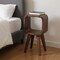 Homeroots 16" Brown Solid Wood Square Nightstand 651546 - alternate 5