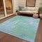 Homeroots 9' X 12' Sky Blue And Blue Abstract Washable Indoor Outdoor Area Rug 609224 - alternate 3