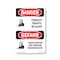Signmission OSHA Danger Sign, 14" Height, Aluminum, Forklift Traffic Be Alert Bilingual, 1014-VG-1265 OS-DS-A-1014-VG-1265 - alternate 1