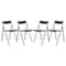 Leisuremod Menno Modern Acrylic Folding Chair, Transparent Black, 4PK MF15TBL4 - alternate 1