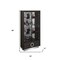 Homeroots 50in Gray and Silver Wood And Glass Curio Cabinet With Two Doors And One Drawer 366219 - alternate 2