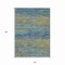 Homeroots 10' X 14' Denim Blue Striped Washable Indoor Outdoor Area Rug 608472 - alternate 4
