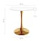 Homeroots 36" White And Gold Metal Dining Table 520863 - alternate 3