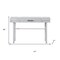 Homeroots 47" White Iron Vanity Table 491379 - alternate 2