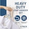Lifemaster Velvet Hangers, Swivel Hook, Non-Slip, Heavy Duty, Holds 10 lbs, Ivory, 5PK LMVELIVO5 - alternate 3
