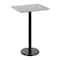 Flash Furniture 30" x 24" Tabletop, Seamless Surface Technology, Gray Faux Concrete, 18" Round Black Bar Height Base ST-REC2430-CMGY-TR18B-GG - alternate 1