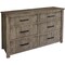 Homeroots 62" Brown Solid Wood Six Drawer Double Dresser 524555 - alternate 1