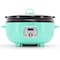 Megachef 6.9 Quart Oval Electric Slow Cooker in Turquoise with Black Pot MCSC-OV650T - alternate 4