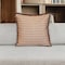Homeroots 24" Brown and White Striped Cotton Throw Pillow With Fringe 529298 - alternate 1