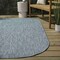 Jonathan Y Miles Modern Minimalist Radius Corner Solid Turquoise 5 ft. x 8 ft. Indoor/Outdoor Shaped Area Rug SHP100F-5 - alternate 5
