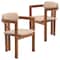 Leisuremod Velo Series Modern Dining Chair in Dark Natural Wood with Taupe Seat, 2PK VCA-51DTP-2 - alternate 1
