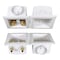 Everflow Double Washing Machine Oulet Box, W/ 1/2'' PEX Barb Valves, White ABS SB120-P - alternate 5
