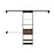 Homeroots 98" Brown Manufactured Wood Closet System 535183 - alternate 1