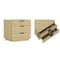 Manhattan Comfort Payton Nightstand in Natural Oak and Black - Set of 2 2-NS009-NO - alternate 3