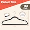 Campior Premium Velvet Non-Slip Hangers, Heavy Duty, 360 Deg Swivel Hook, Luxurious Grey Finish, 150PK CMPVVH150GY - alternate 4