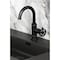 Kingston Brass One-Handle 1-Hole Bathroom Faucet with Knurled Handle, Deck Plate, and Push Pop-Up Drain KSD2210RKZ - alternate 5