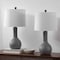 Jonathan Y Katee 24.75" Modern Scandinavian Textured Resin/Metal Gourd LED Table Lamp, Gray, 2PK JYL9207B-SET2 - alternate 4