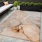 Homeroots 5' X 8' Orange Abstract Washable Non Skid Indoor Outdoor Area Rug 559698 - alternate 1
