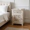 Homeroots 30" White Solid Wood Distressed One Drawer Nightstand 521197 - alternate 6