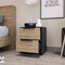Homeroots 19" Black And Natural Wood Two Drawer Nightstand 534905 - alternate 2