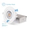 Infibrite 360 Degree Gimbal 4 Inch 5CCT Selectable White 12 Watt 1200LM Triac Dimmable LED Recessed, 6PK IB-021-8-12W-WH-6PK - alternate 1