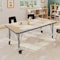 Flash Furniture Wren 48 in x 24 in Adjustable Height Activity Table, Thermal Laminate Top, Standard Legs, Light Natural XU-A2448-REC-LTNAT-T-P-CAS-GG - alternate 5