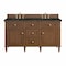 James Martin Vanities Lorelai 60" Double Vanity, Mid-Century Walnut, w/ 3 CM Phantome Eclos Top 424-V60D-WLT-3PHT - alternate 1