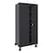 Sandusky Lee Solid Door Storage Cabinet, 36 in W, 78 in H, 24 in D, Black TA4R362472-09 - alternate 1