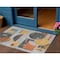 Homeroots 3' X 5' Gray Gold And Orange Geometric Washable Indoor Outdoor Area Rug 618022 - alternate 1
