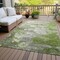 Homeroots 3' X 5' Olive Green And Gray Abstract Washable Indoor Outdoor Area Rug 582170 - alternate 5