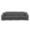 Homeroots 103" Dark Gray Italian Leather Reclining USB Sofa 632875 - alternate 1