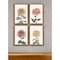 Homeroots Set Of Four Chrysanthemum Gold Framed Print Wall Art, 4PK 525810 - alternate 3