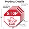 Signmission Stop No Truck Exit, 10 inch X 10 inch, Aluminum Metal Signs, 5PK OC-A-5Pack-10-324 - alternate 4