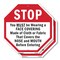 Signmission Stop You Must Be Wearing a Face Cov, 10 inch X 10 inch, Aluminum Metal Signs, 2PK OC-A-2PACK-10-53 - alternate 1