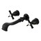 Kingston Brass Two-Handle Wall Mount Tub Faucet, Matte Black KS5020ZX - alternate 1