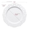Smarty Had A Party 7.5" White with Silver Dots Round Blossom Disposable Plastic Salad Plates (120 Plates), 120PK 987-S-CASE - alternate 6